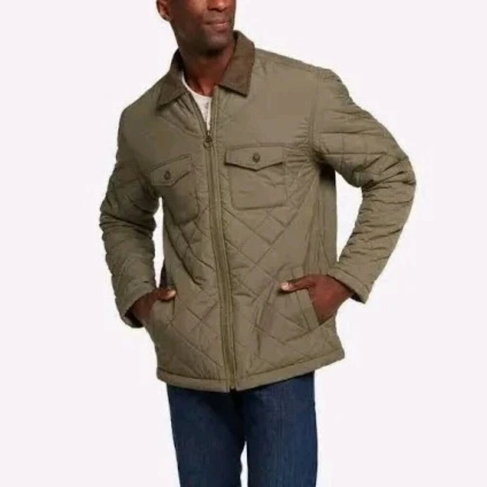 Weatherproof Vintage Men’s Flannel Lined Quilted Barn Jacket